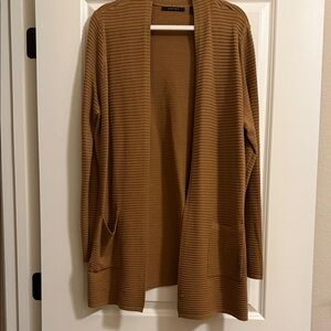 Cyrus Women's Tan Ribbed Cardigan